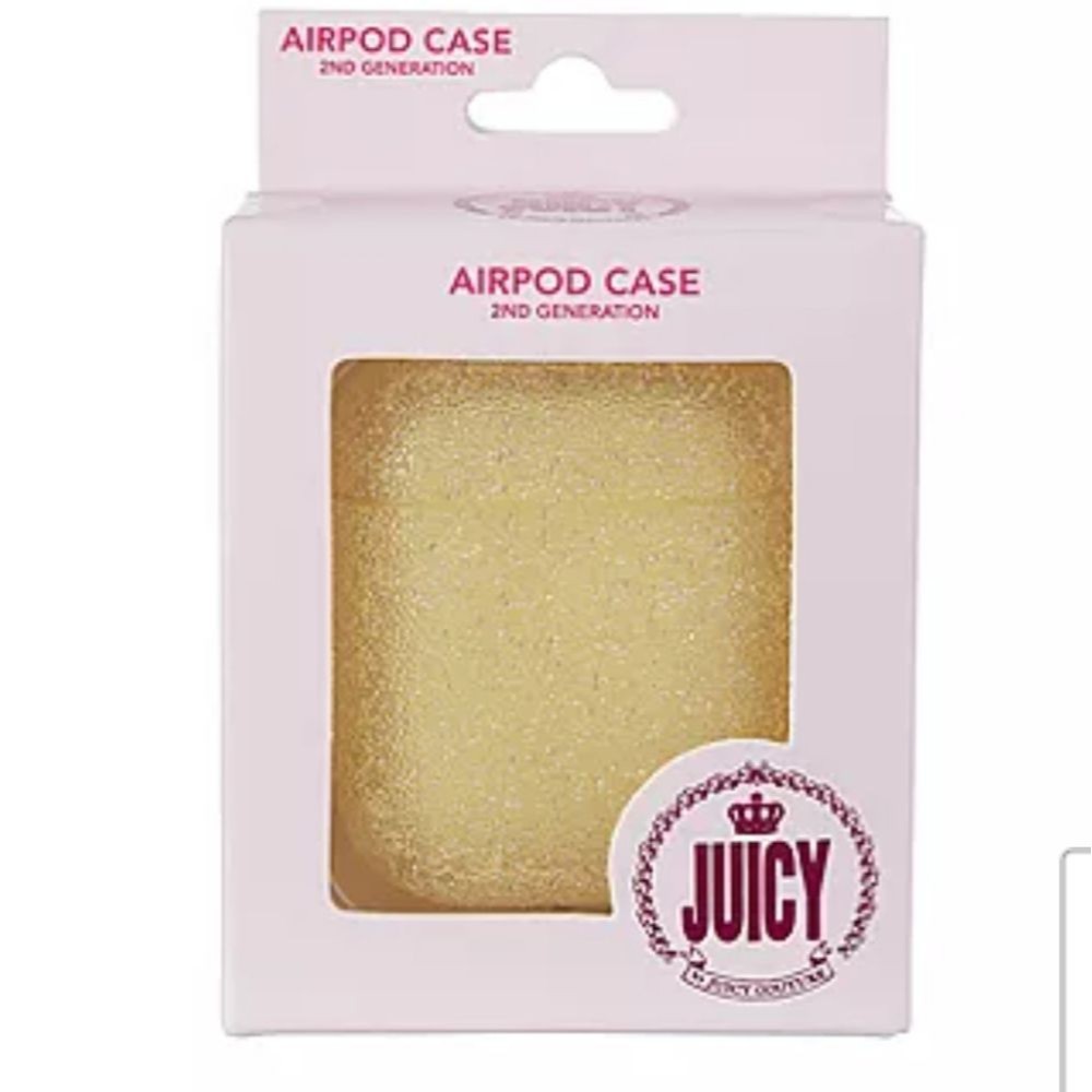 COPY - NEW JUICY COUTURE AIRPOD CASE /COVER gold shimmer